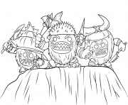 Printable kakamora from moana disney  coloring pages